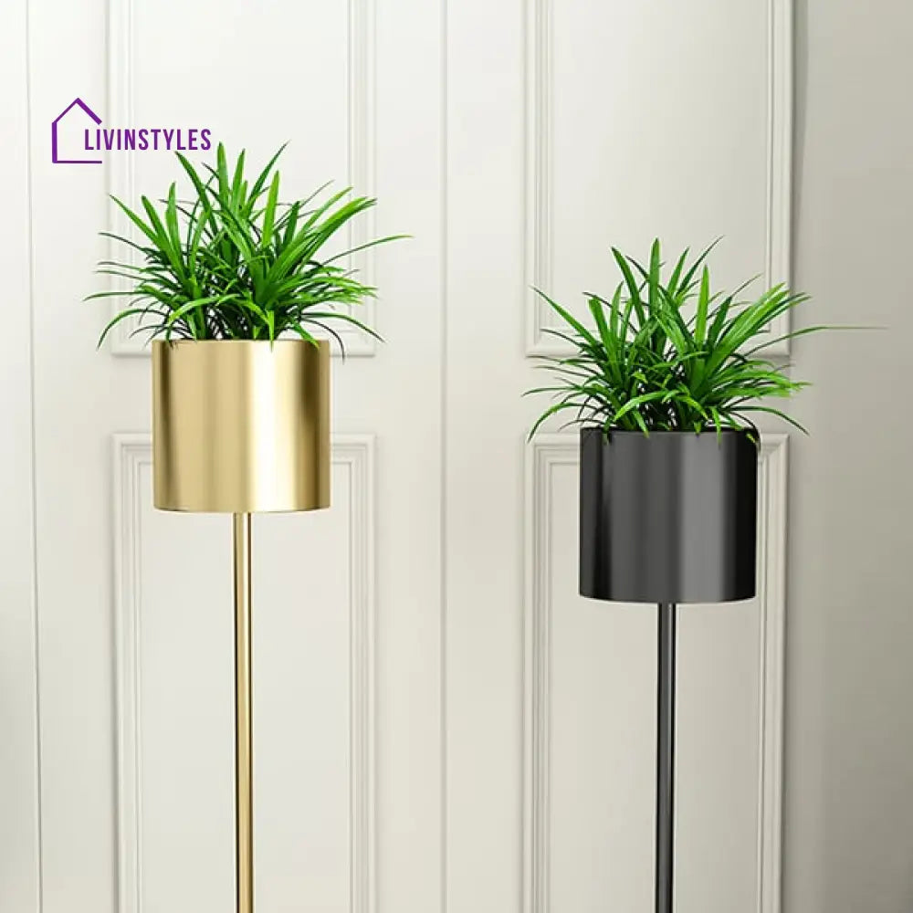 Black Nordic Freestanding Plant Stand Flower Pot Set Of 3 Stands