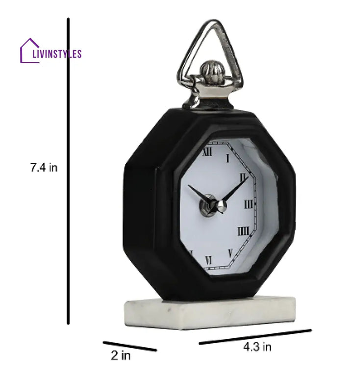 Black Victoria Table Clock