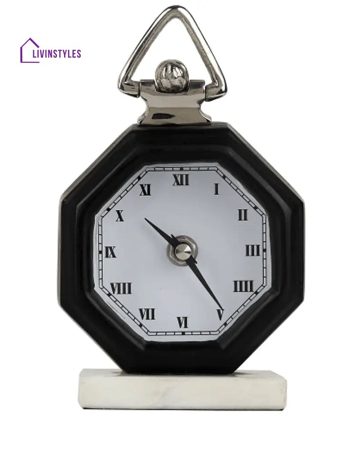 Black Victoria Table Clock