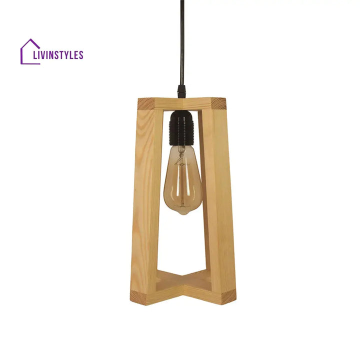 Blender Beige Wooden Single Hanging Lamp Lamps