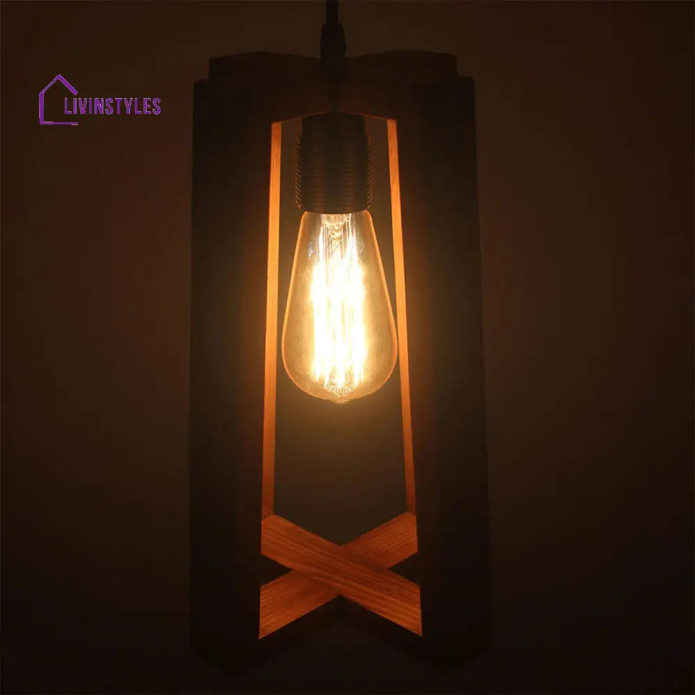 Blender Brown Wooden Single Hanging Lamp Lamps