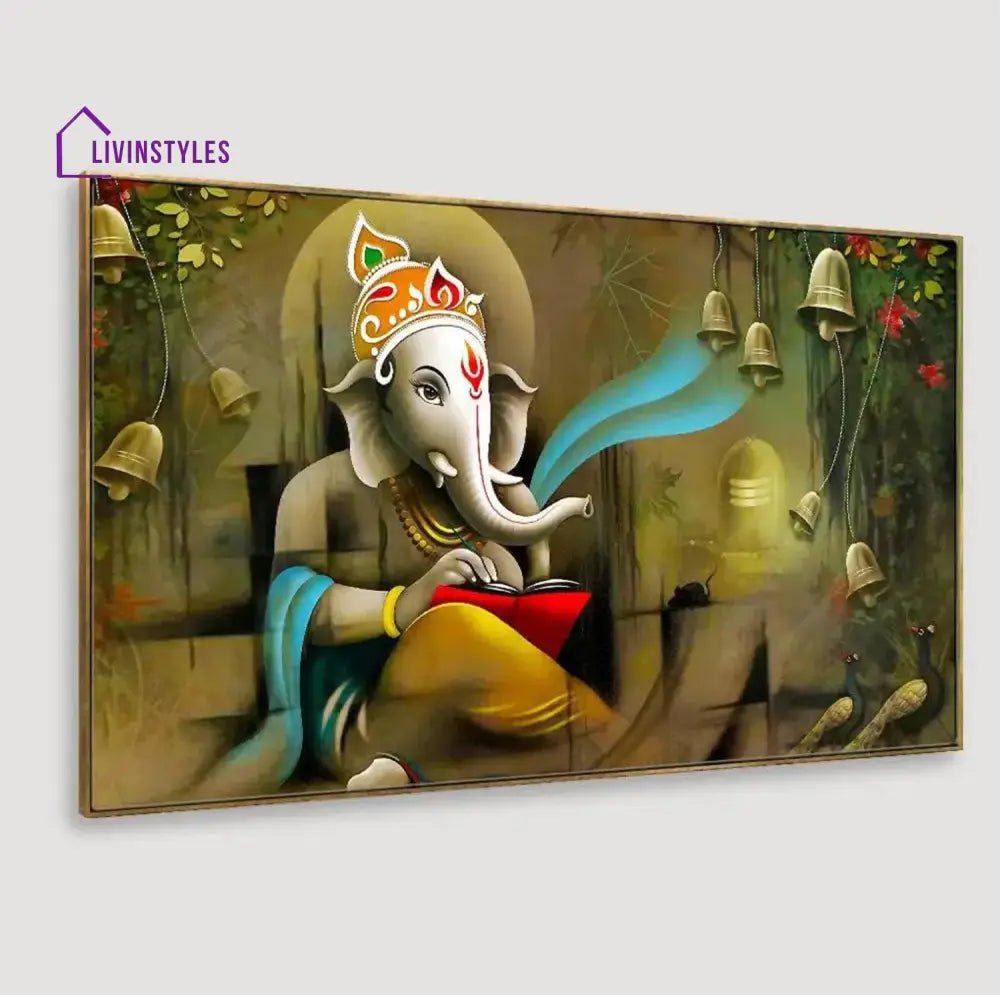 Blessings Of Lord Ganesh: Wall Painting