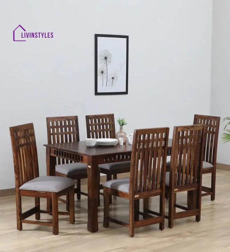 Bliss Sheesham Wood 6 Seater Dining Set Dining Set