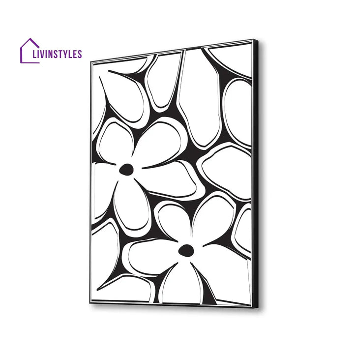 Blooming In The Shadows Wall Painting 16 X 20 Inch / Canvas Black Floating Frame