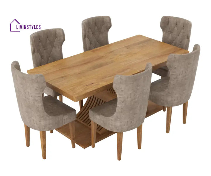 Boleslava Extendable 6-8 Seater Dining Table And Chairs Set