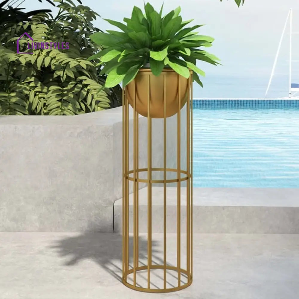 Boston Plant Stand For Indoor In Gold Color Stands