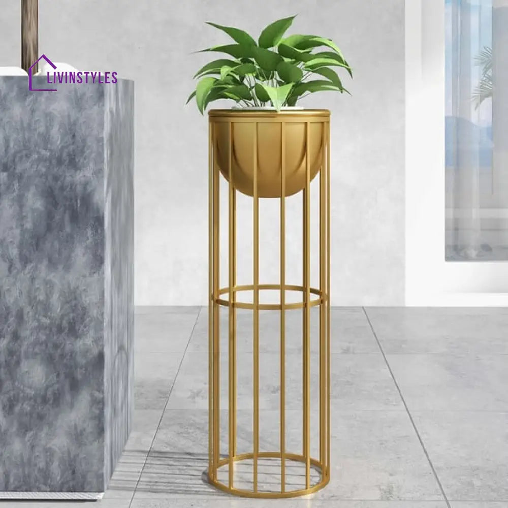 Boston Plant Stand For Indoor In Gold Color Stands