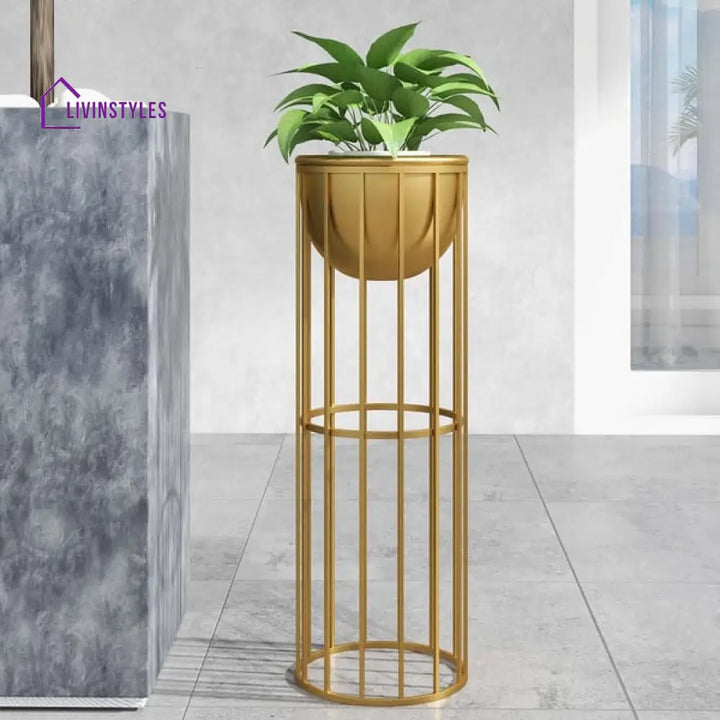 Boston Plant Stand For Indoor In Gold Color Stands