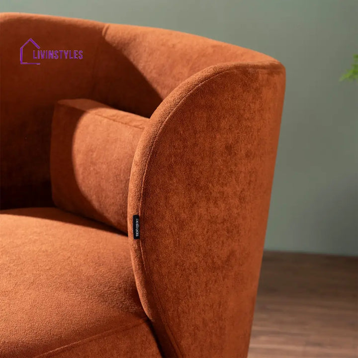 Boucle Brown Lounge Chair Furniture