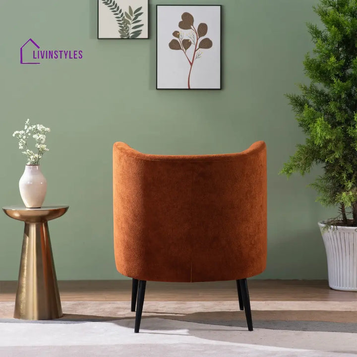 Boucle Brown Lounge Chair Furniture