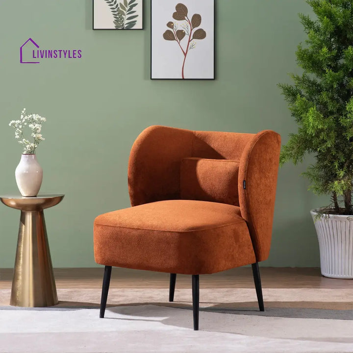 Boucle Brown Lounge Chair Furniture