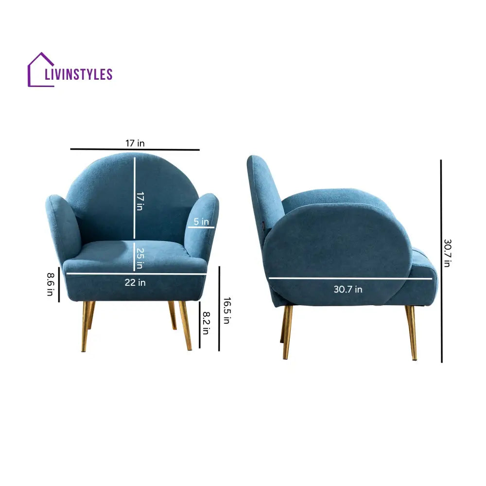 Breezy Blue Lounge Chair Furniture