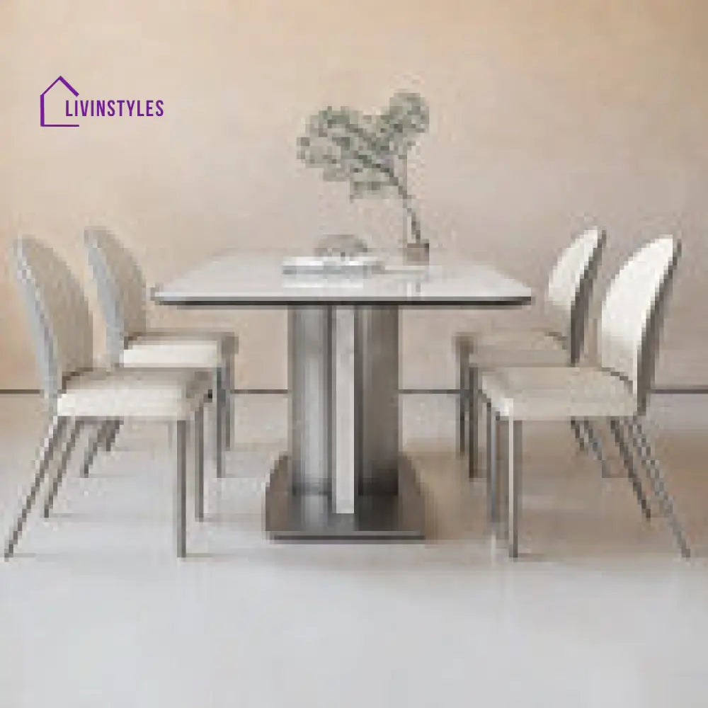 Briar Stainless Steel Dining Table Set