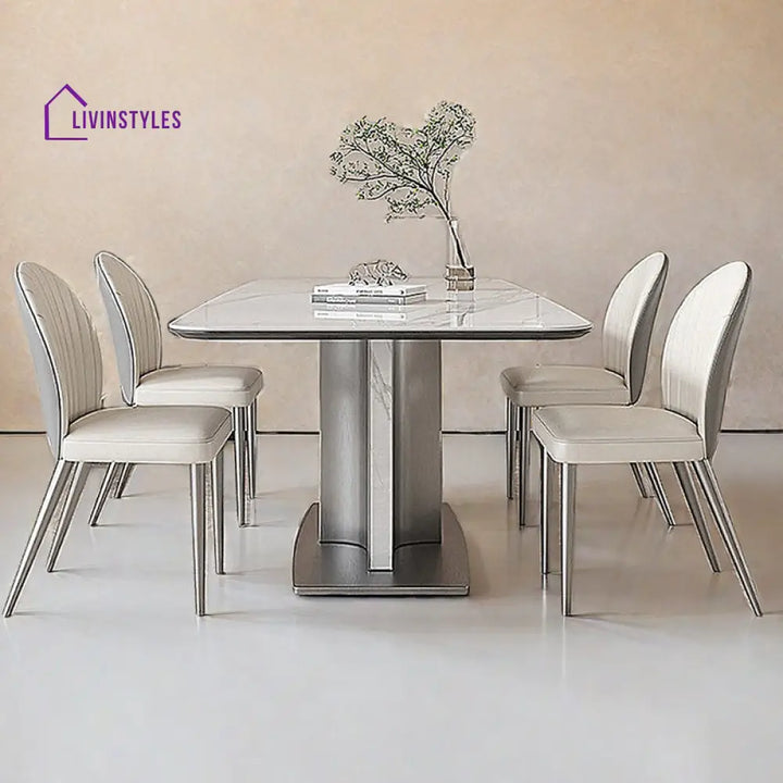 Briar Stainless Steel Dining Table Set