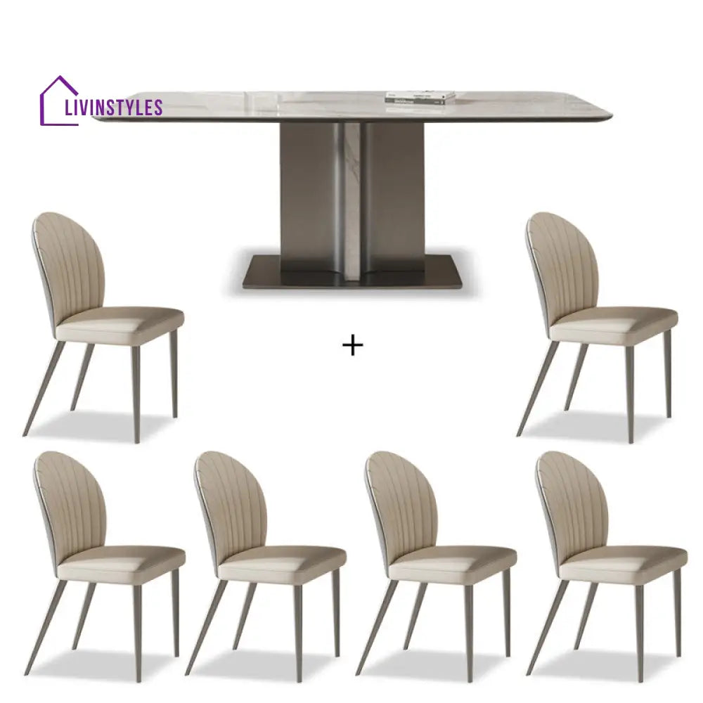 Briar Stainless Steel Dining Table Set