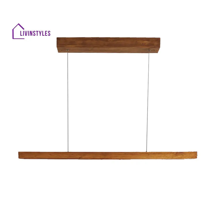 Brigitte 36 Brown Wooden Led Hanging Lamp Lamps