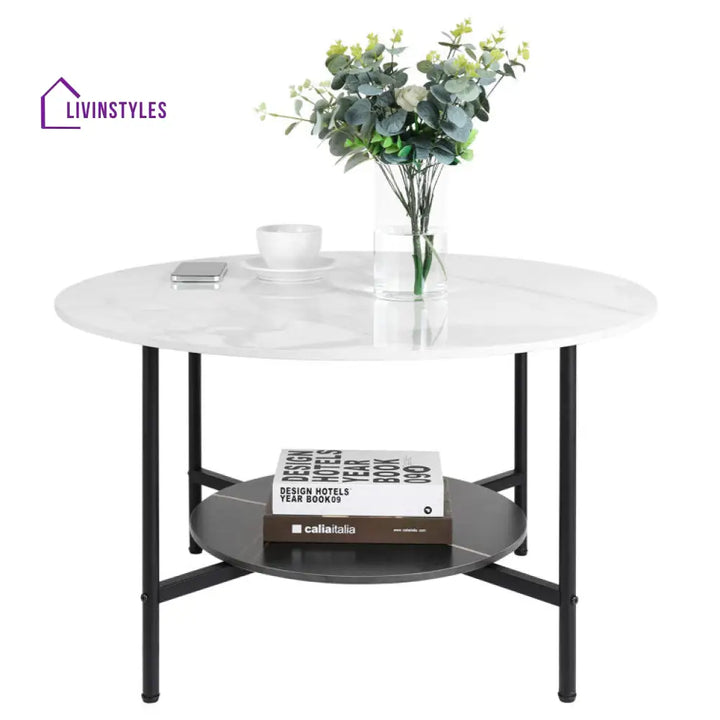 Brittany Metal And Marble Top Coffee Table