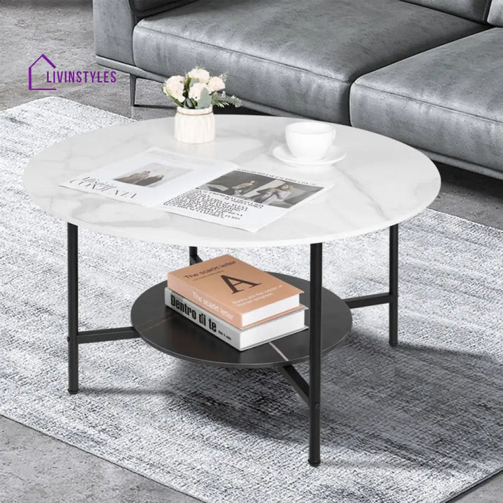 Brittany Metal And Marble Top Coffee Table