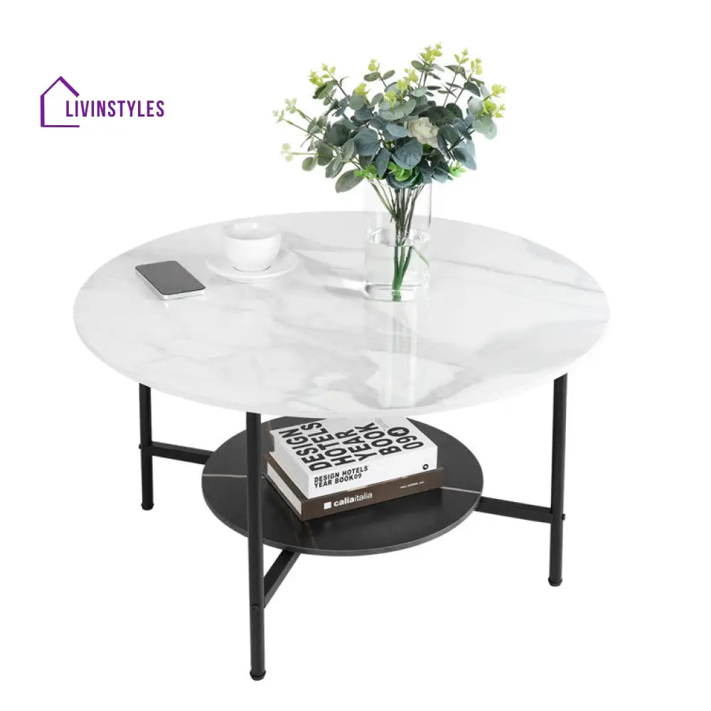 Brittany Metal And Marble Top Coffee Table