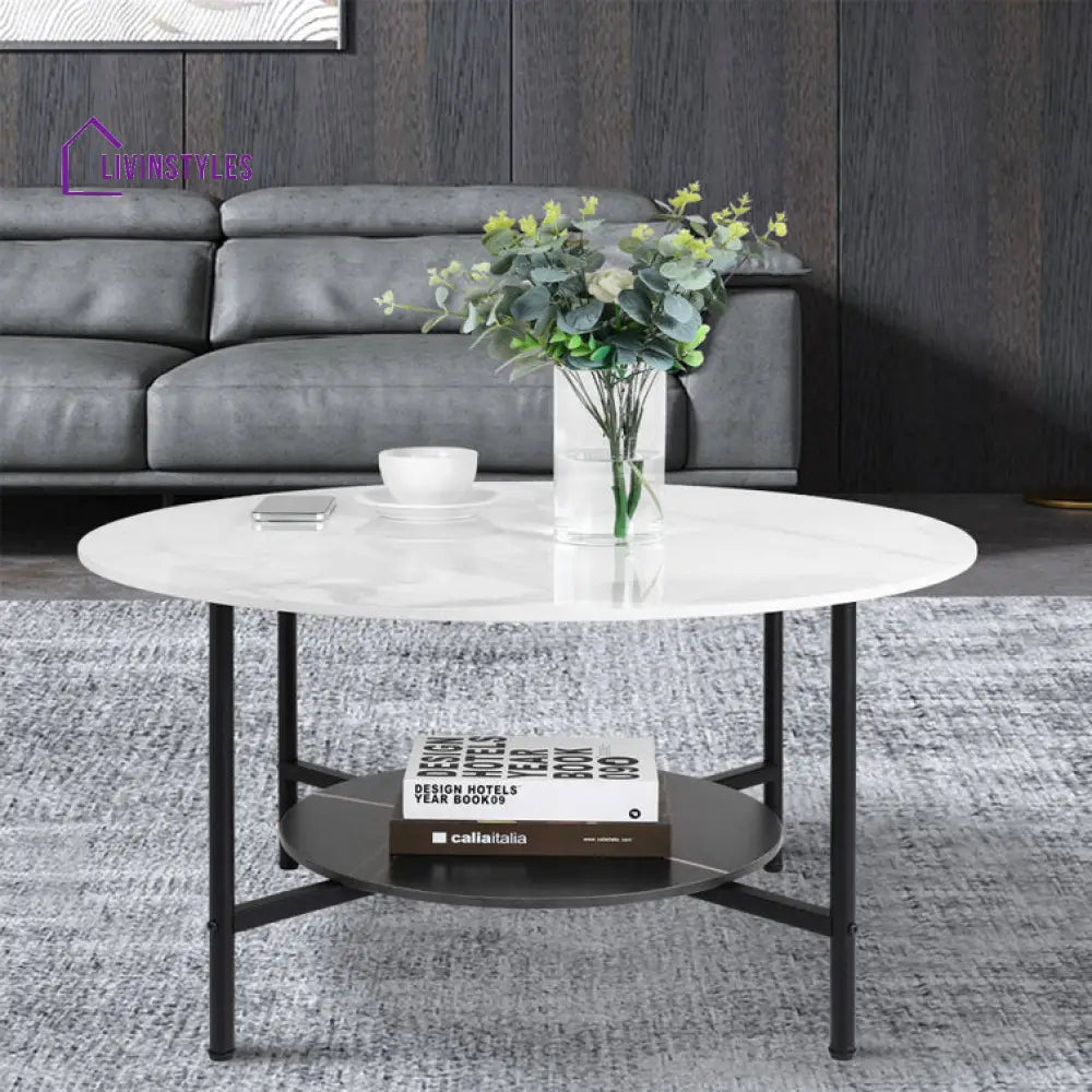 Brittany Metal And Marble Top Coffee Table