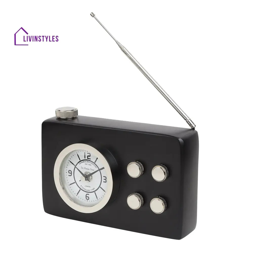 Broadcaster Table Clock In Black