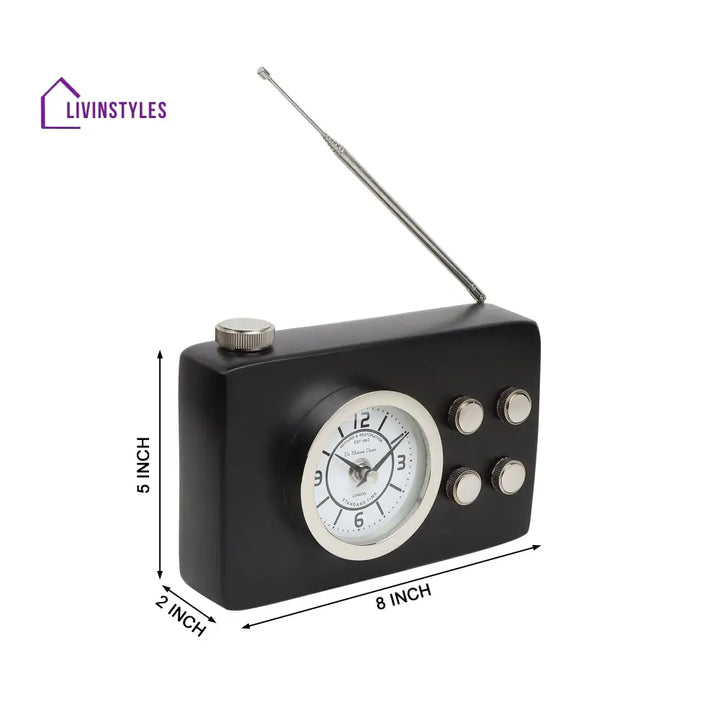 Broadcaster Table Clock In Black