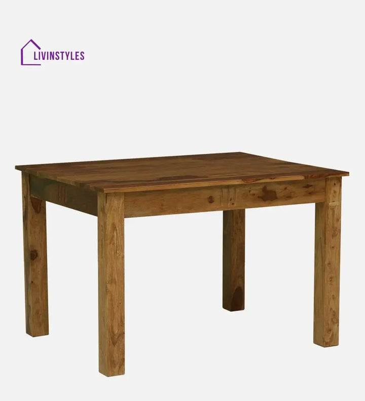 Bronislav Sheesham Wood 4 Seater Dining Set In Rustic Finish Dining Set