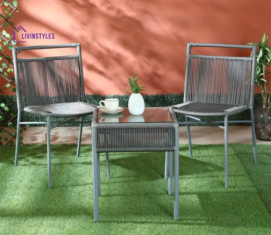 Bryaan Rope Patio Set (Dark Grey)