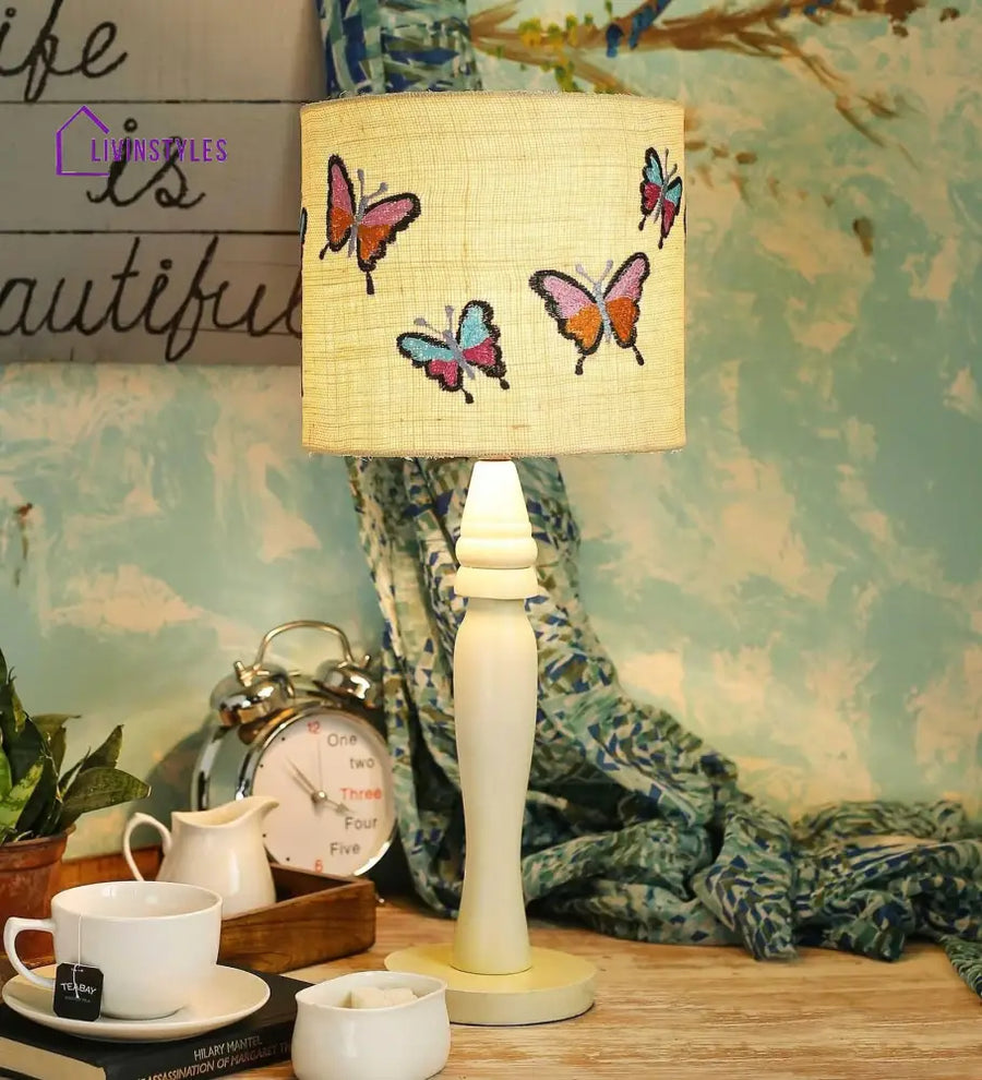 Butterfly On Jute Lamp