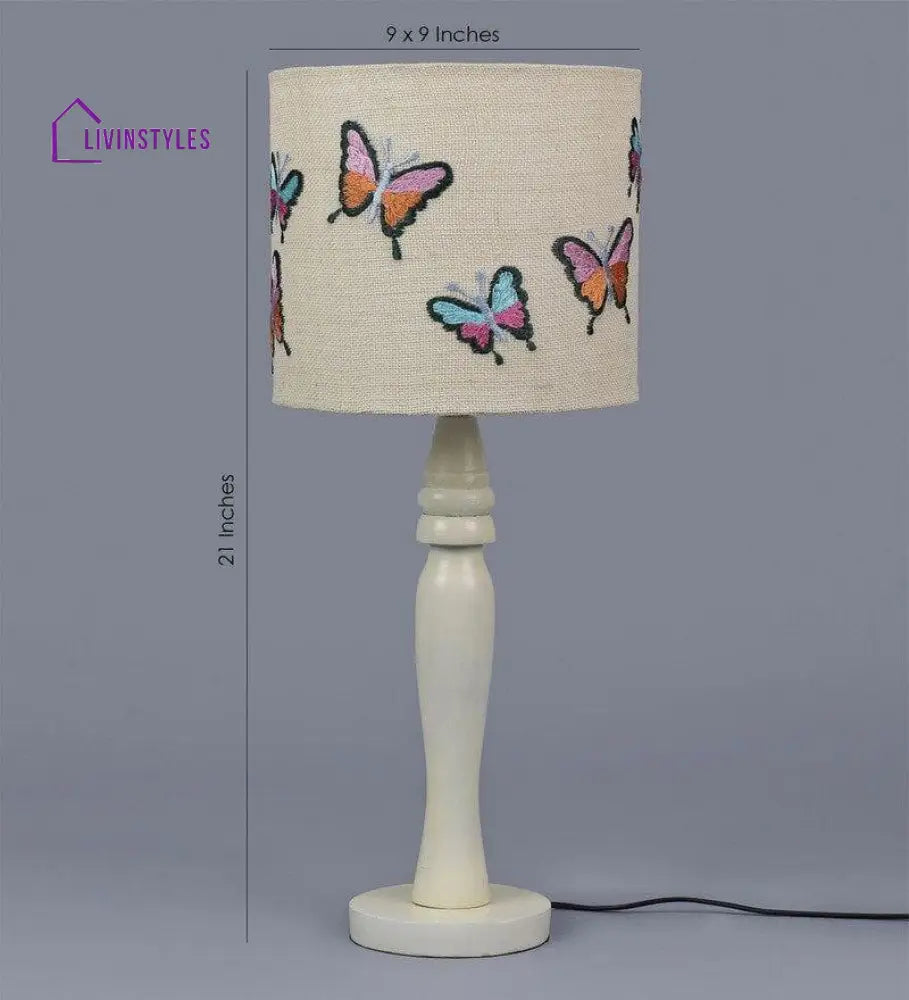 Butterfly On Jute Lamp