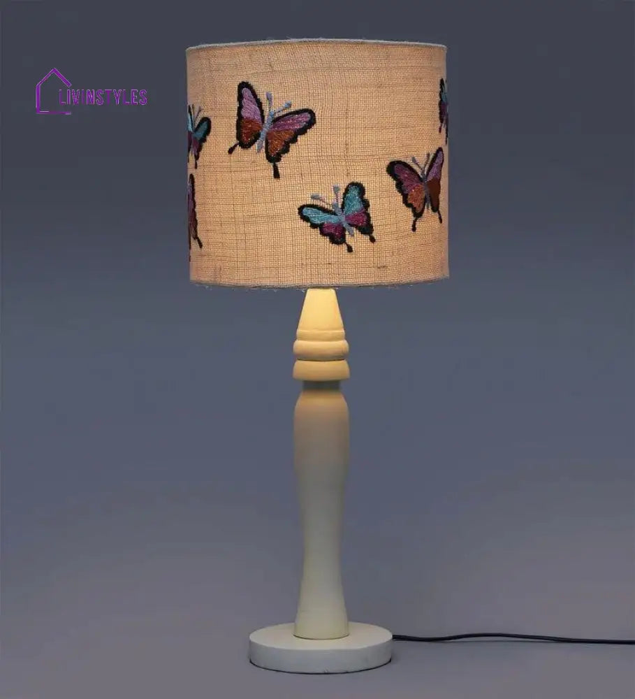 Butterfly On Jute Lamp