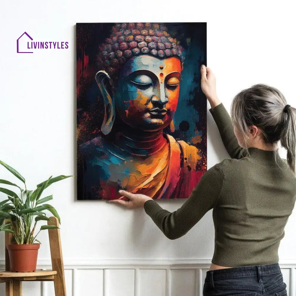 Calm Buddha Wall Painting Art & Paintings