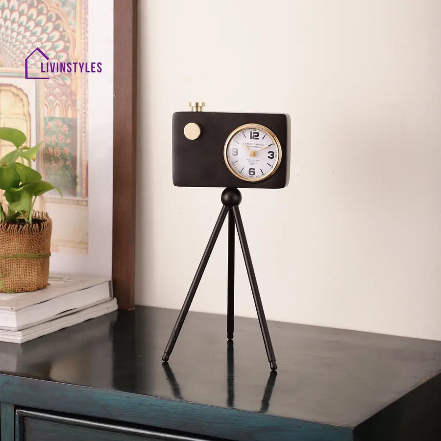 Cameratic Clock In Black Table Clock