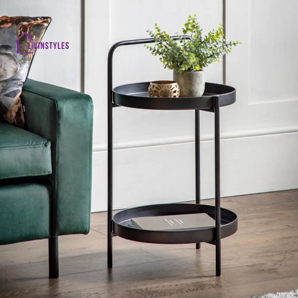 Caron Metal Tray Side Table