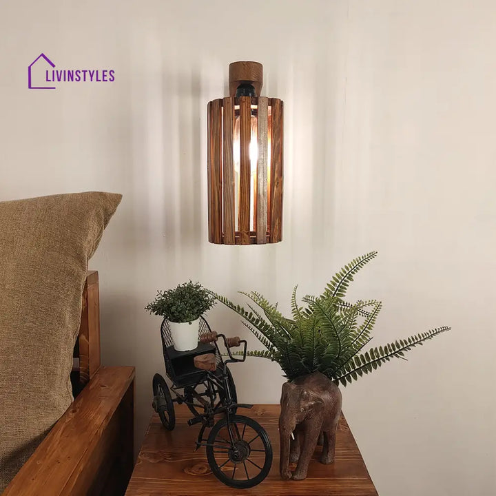 Casa Brown Wooden Wall Light Lights