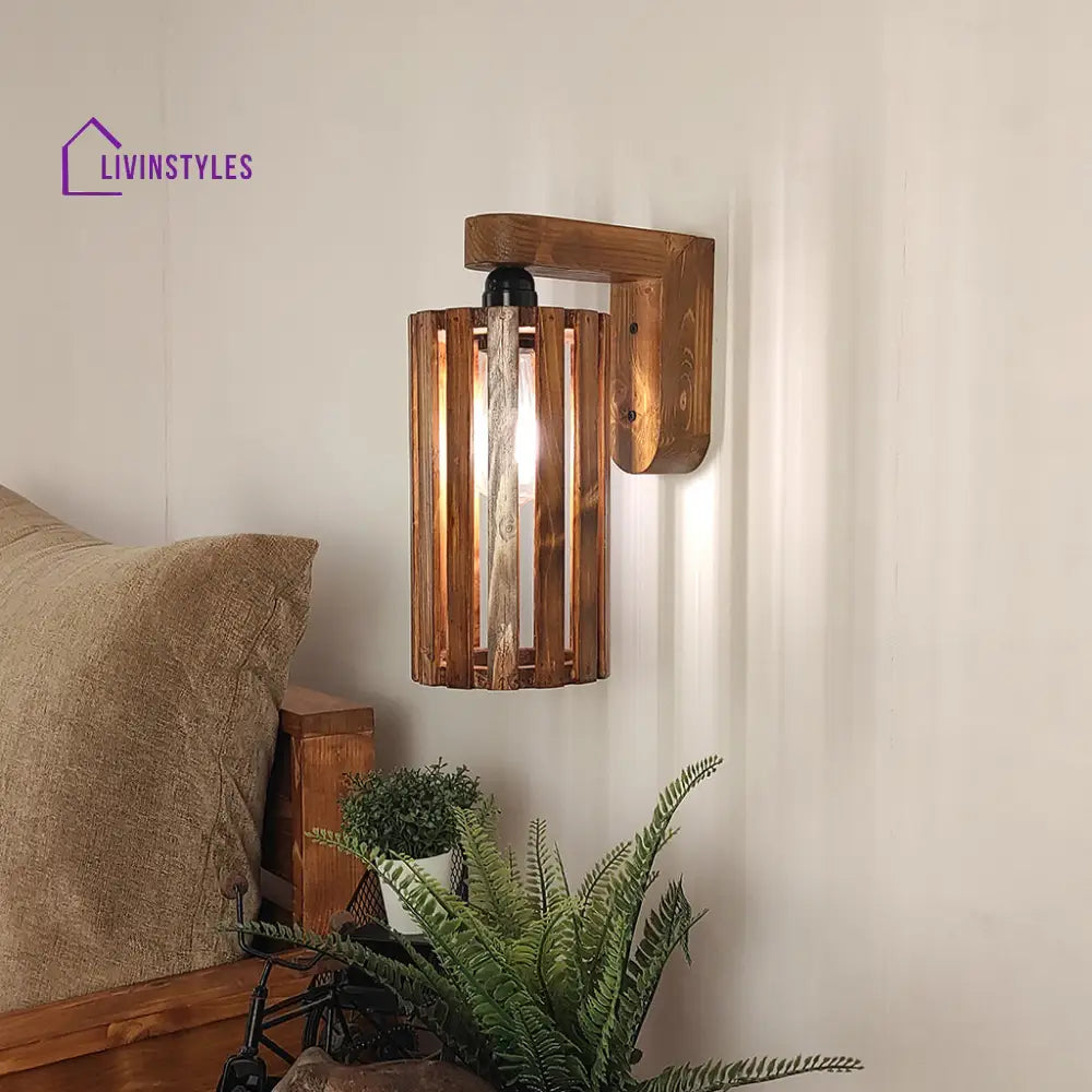 Casa Brown Wooden Wall Light Lights