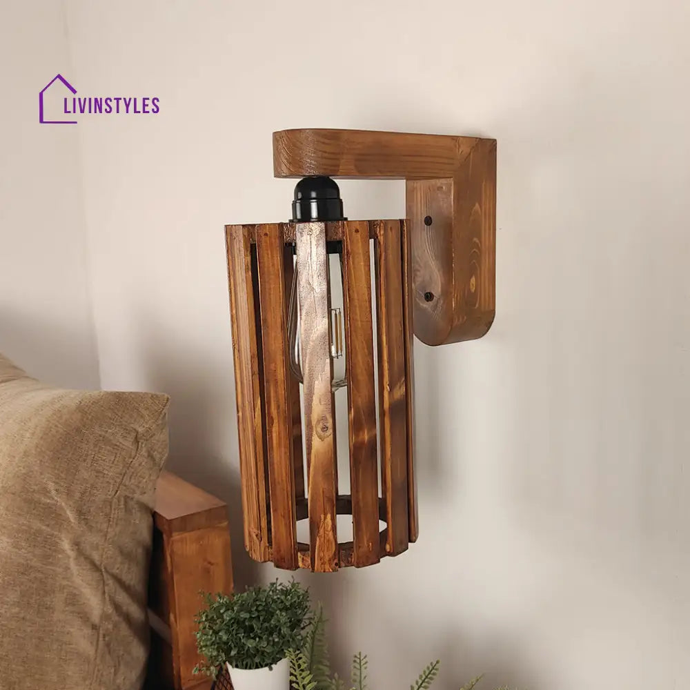 Casa Brown Wooden Wall Light Lights