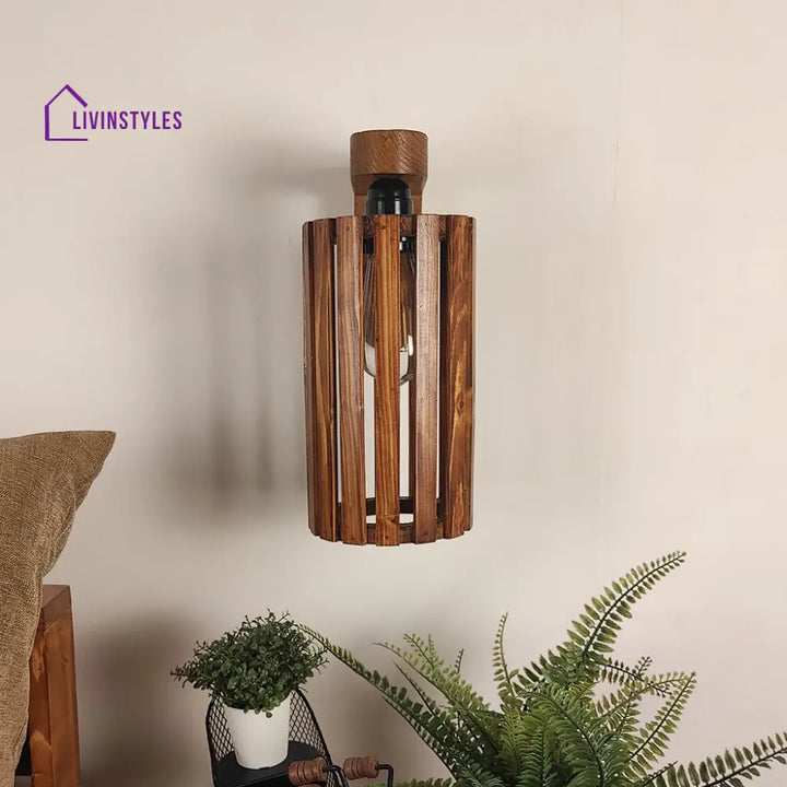 Casa Brown Wooden Wall Light Lights