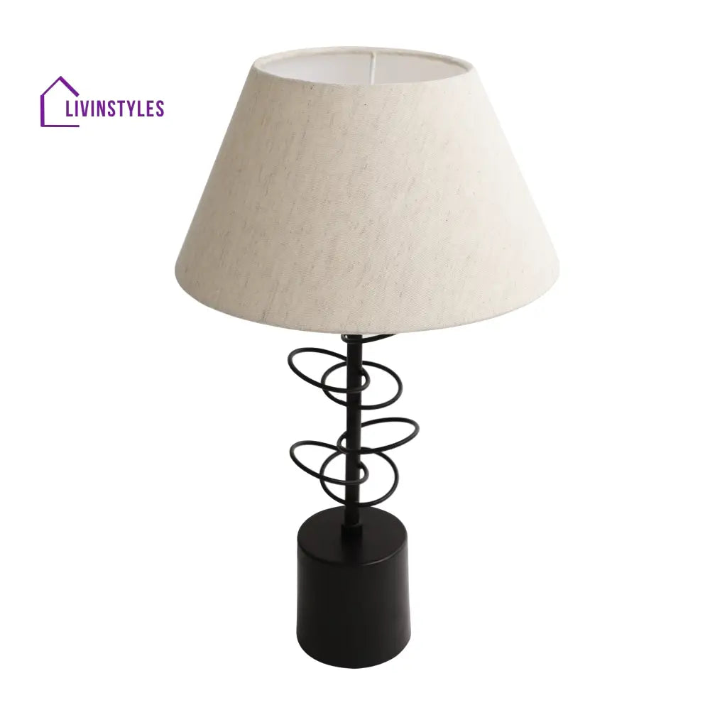 Cascading Rings Lamp Black Table Lamp