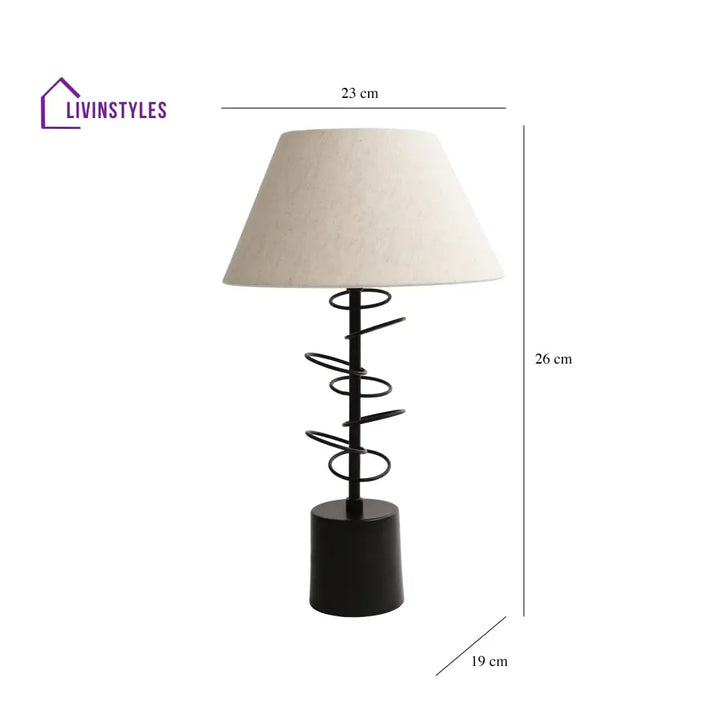 Cascading Rings Lamp Black Table Lamp