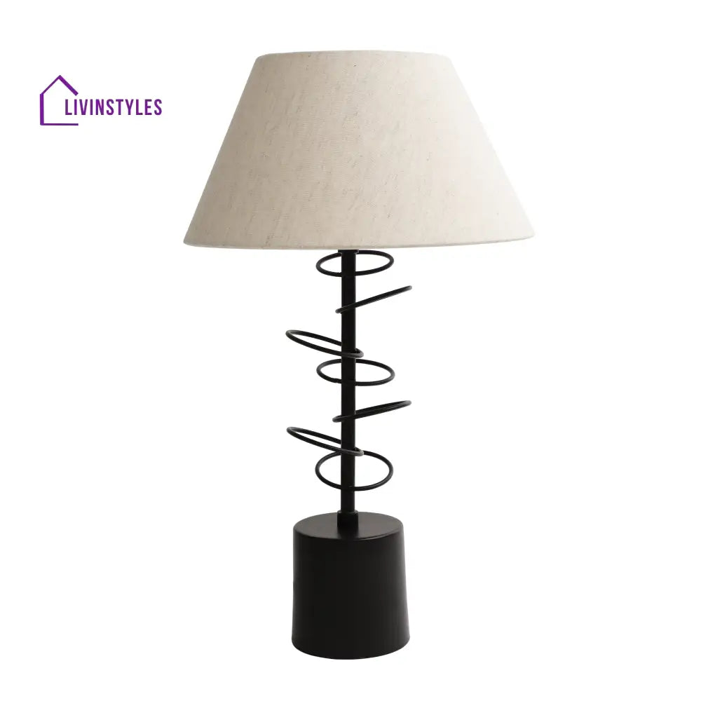 Cascading Rings Lamp Black Table Lamp