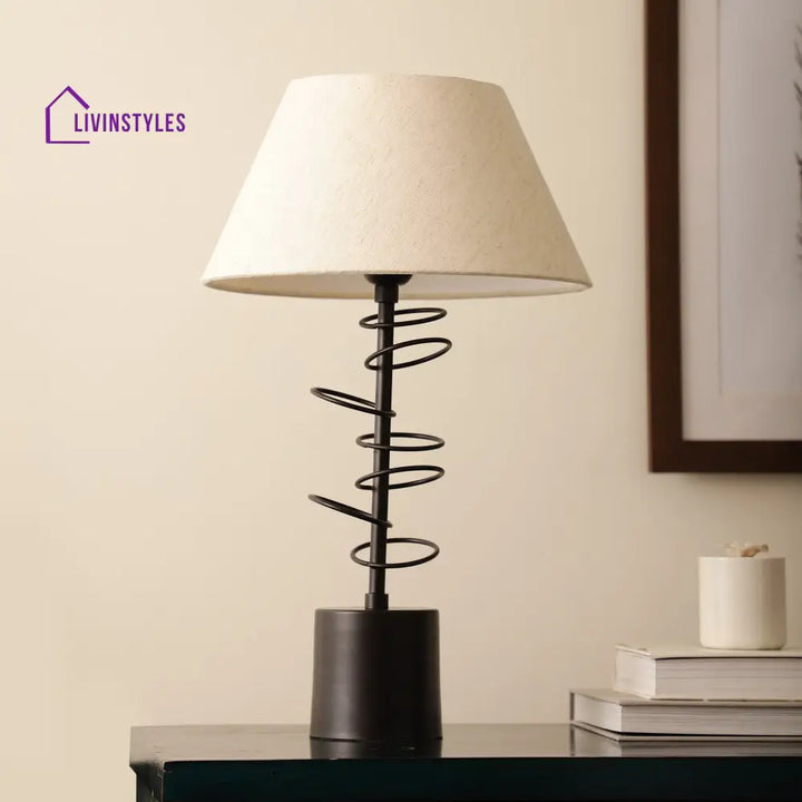 Cascading Rings Lamp Black Table Lamp