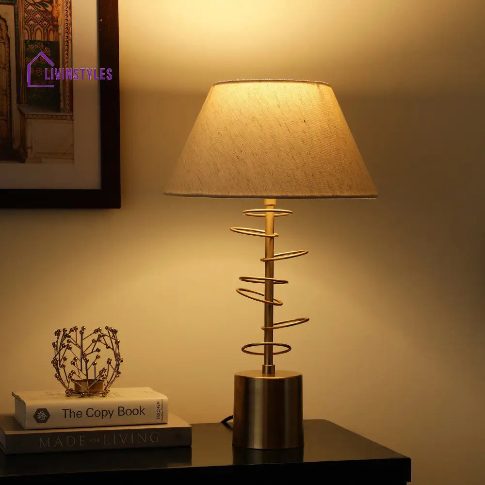 Cascading Rings Lamp Gold Table Lamp