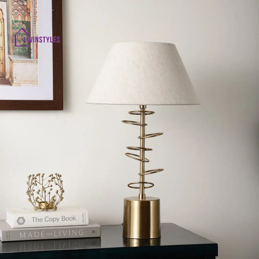 Cascading Rings Lamp Gold Table Lamp