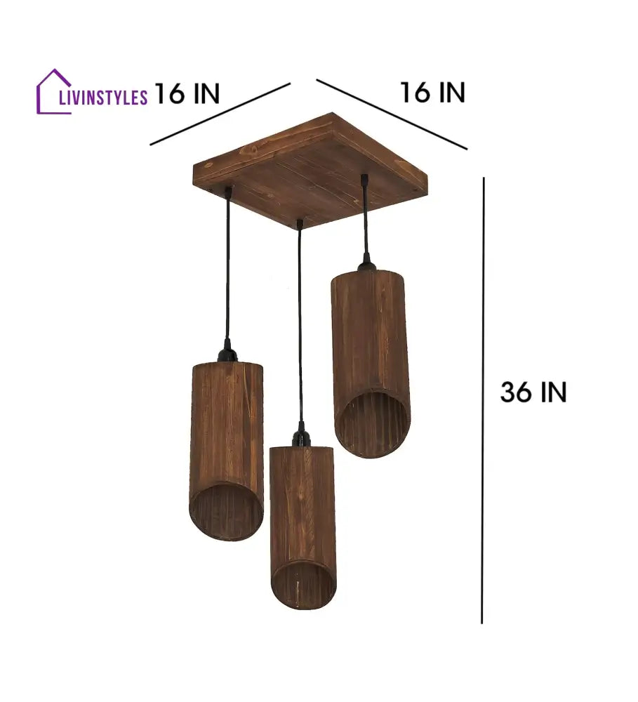 Cedar Brown Cluster Hanging Lamp Lamps