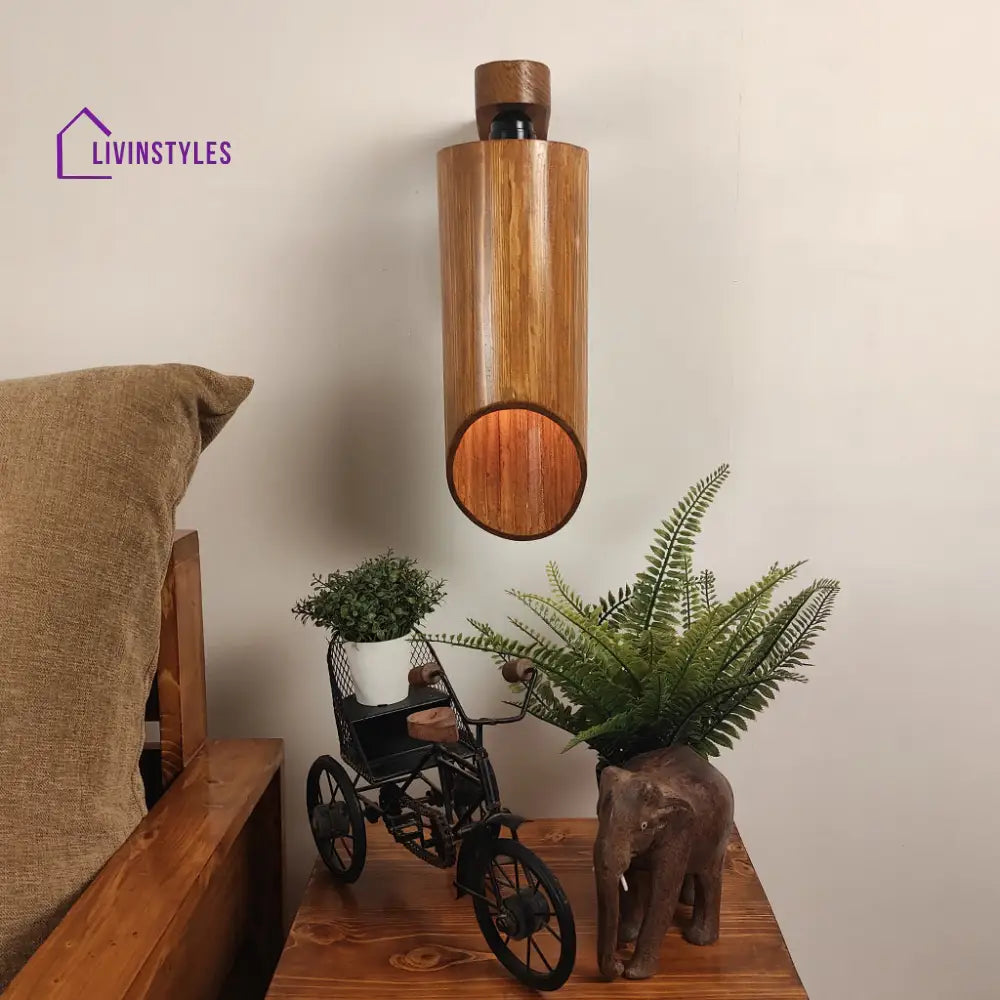 Cedar Brown Wooden Wall Light Lights