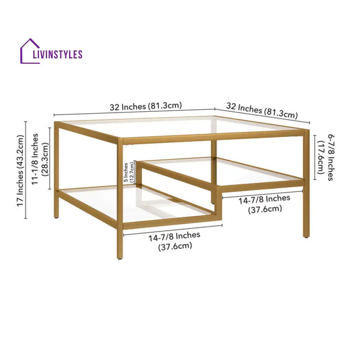 Cedar Metal Coffee Table For Living Room