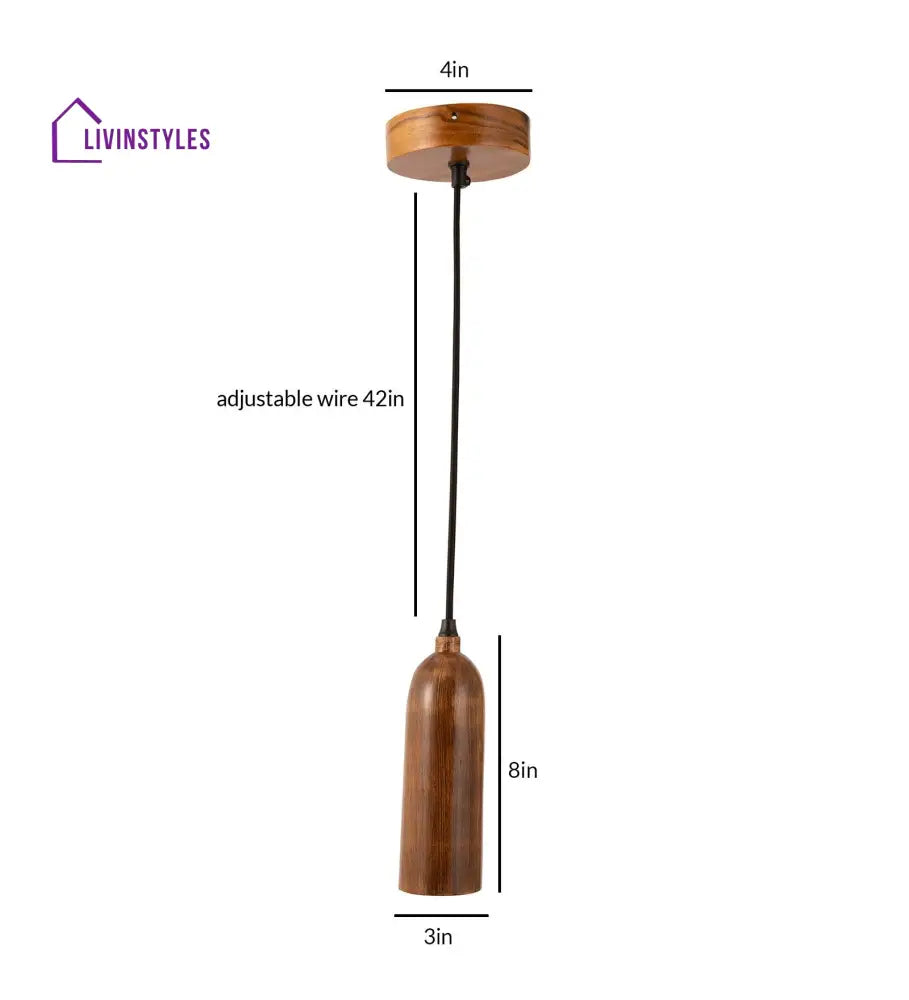 Cedar Teak Wood Pendant Light Hanging Lamp