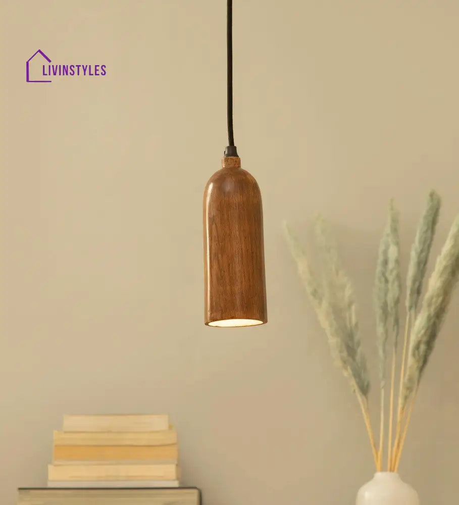 Cedar Teak Wood Pendant Light Hanging Lamp