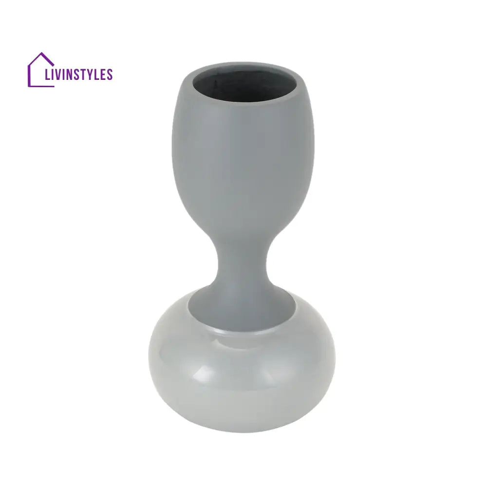 Chalice Grey Enamel Vase Pot